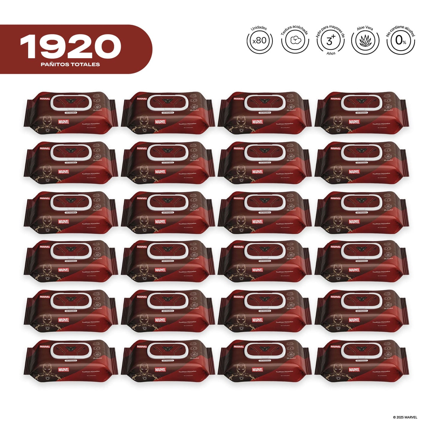 Pack x 24 Pañitos Húmedos Marvel Cosmos Iron Man