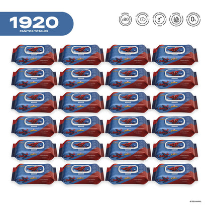 Pack x 24 Pañitos Húmedos Marvel Cosmos Spider-Man